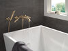 Two Handle Wall Mount Tub Filler Trim with Hand Shower