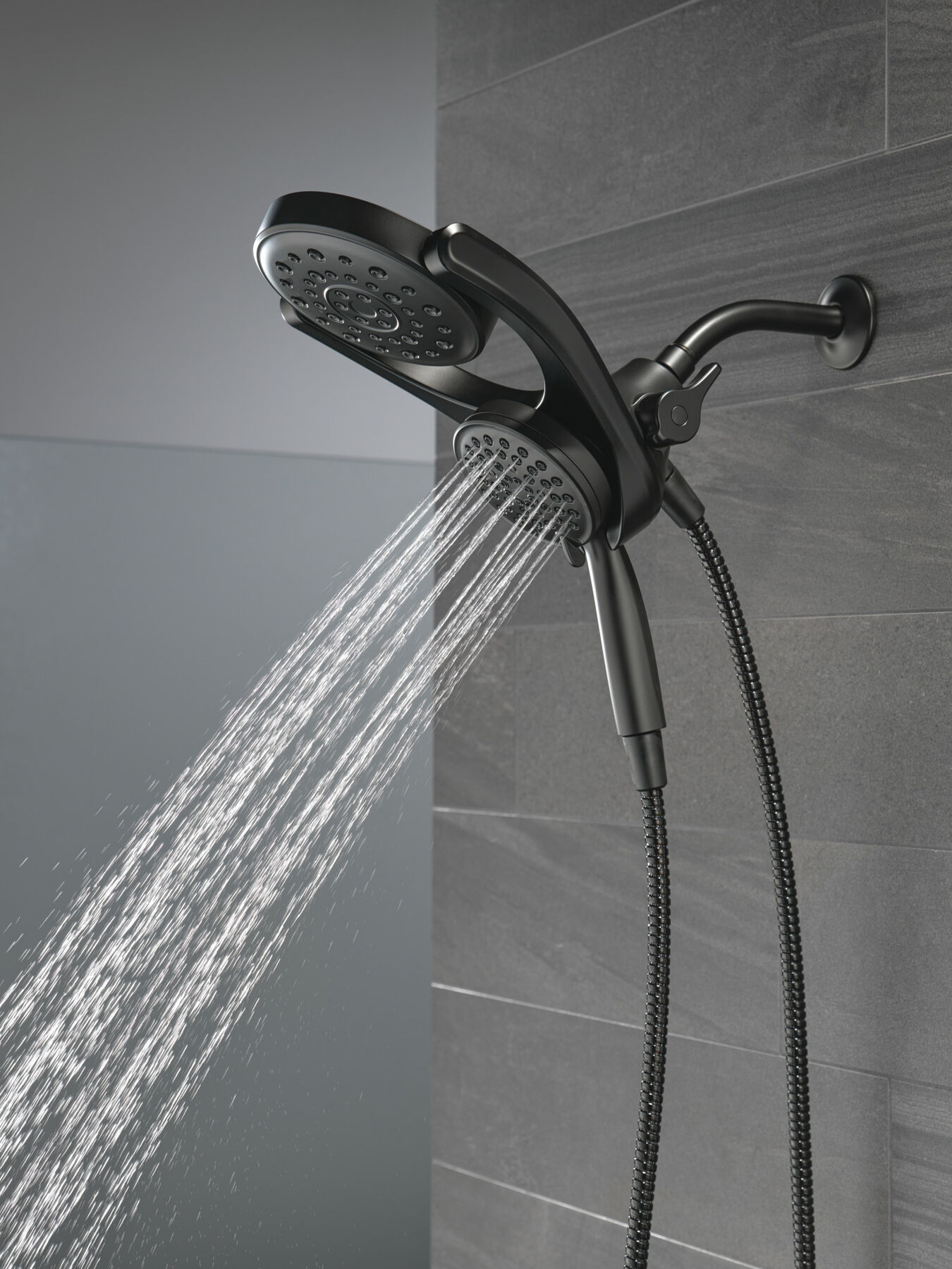 HydroRain&reg; 4-Setting Two-in-One Shower Head