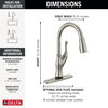 Touch<sub>2</sub>O&reg; Technology Kitchen Faucet with Touchless Technology
