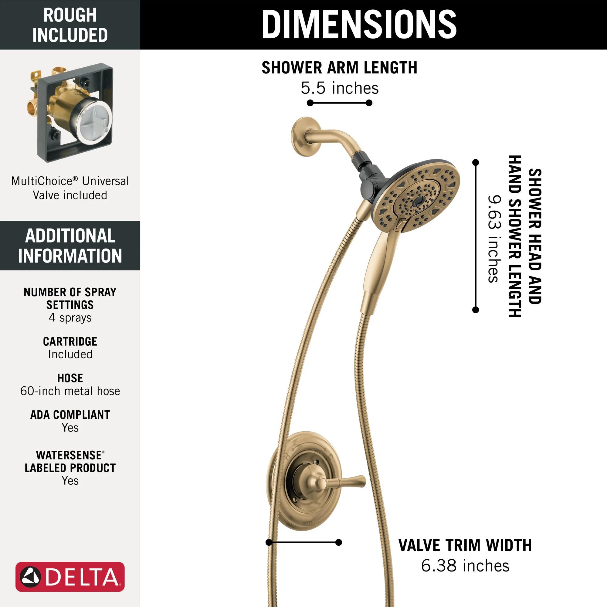 Shower Only Rough and Trim I20 (Recertified) in Champagne Bronze