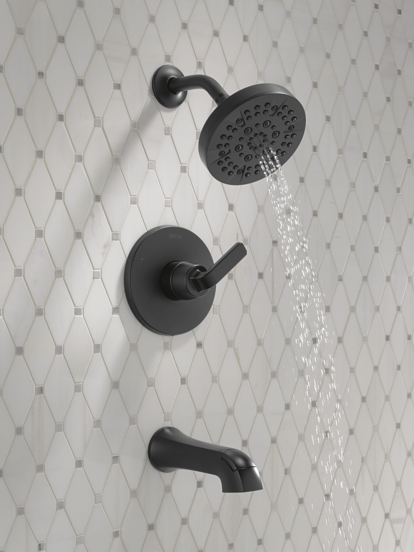 Widespread Lavatory Faucet with 14 Series Tub Shower Trim and Bathroom Accessories Bundle