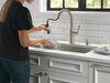 Single Handle Pull-Down Kitchen Faucet with Soap Dispenser and ShieldSpray&reg; Technology (Recertified)