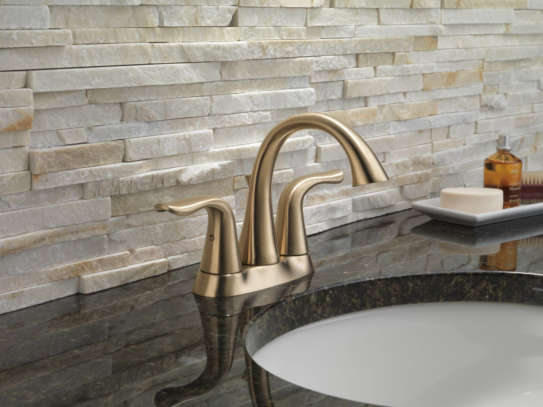 Two Handle Centerset Bathroom Faucet (Recertified)