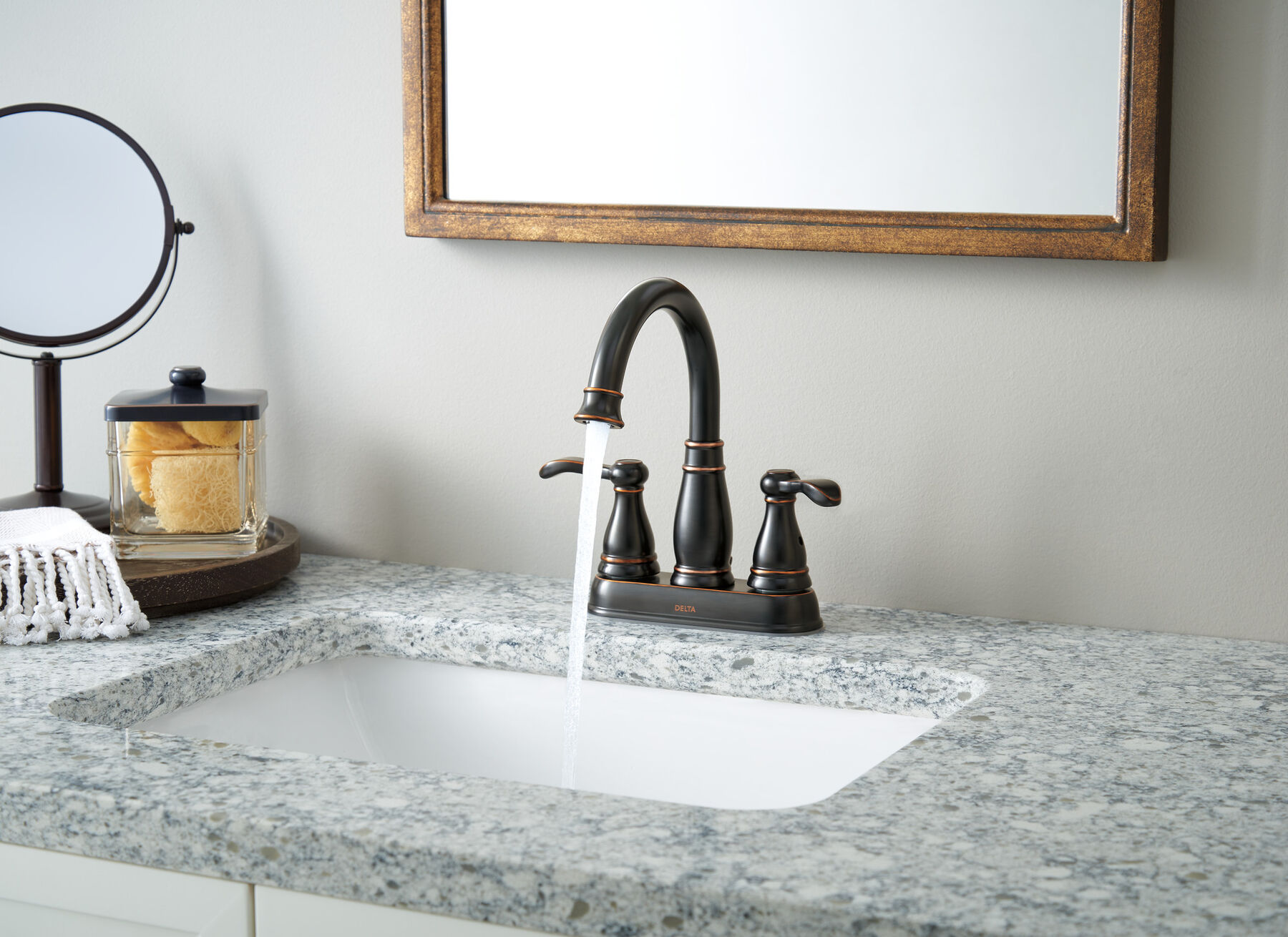 Two Handle Centerset Bathroom Faucet