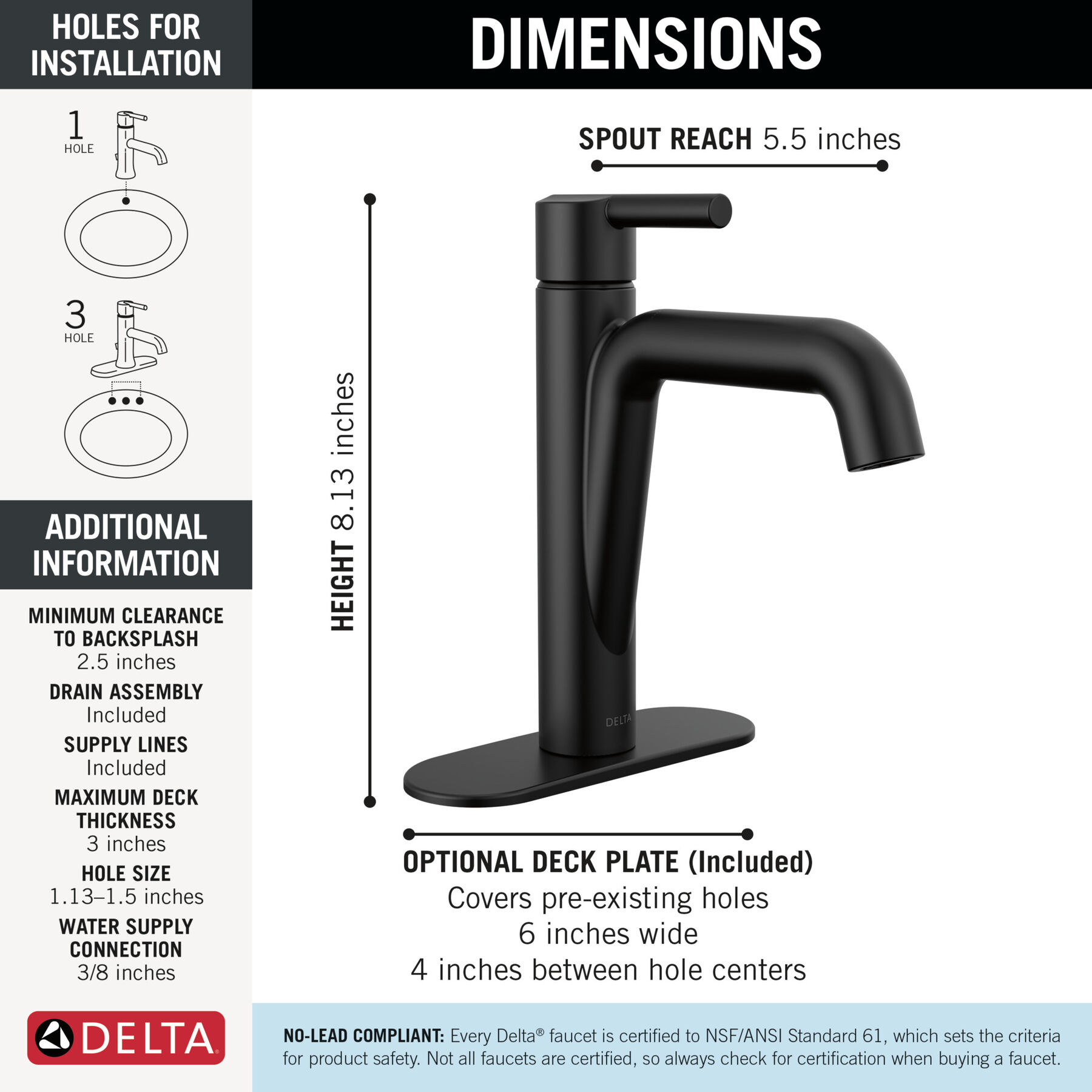 Single Handle Bathroom Faucet