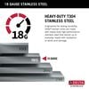 25&rdquo; Stainless Steel Workstation Kitchen Sink Drop-In Undermount Single Bowl with WorkFlow&trade; Ledge and Accessories