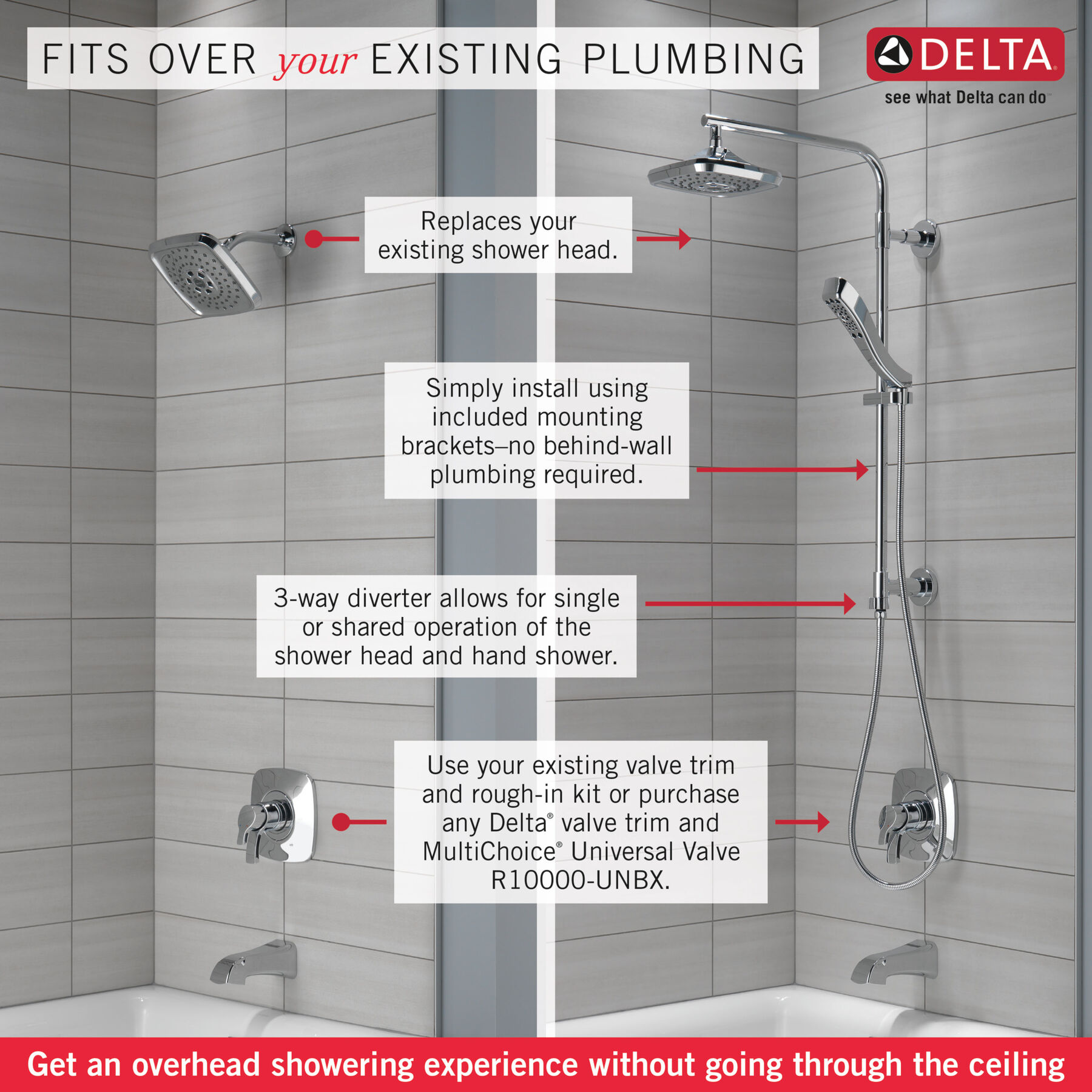 Shower Column 26" Angular (Recertified)