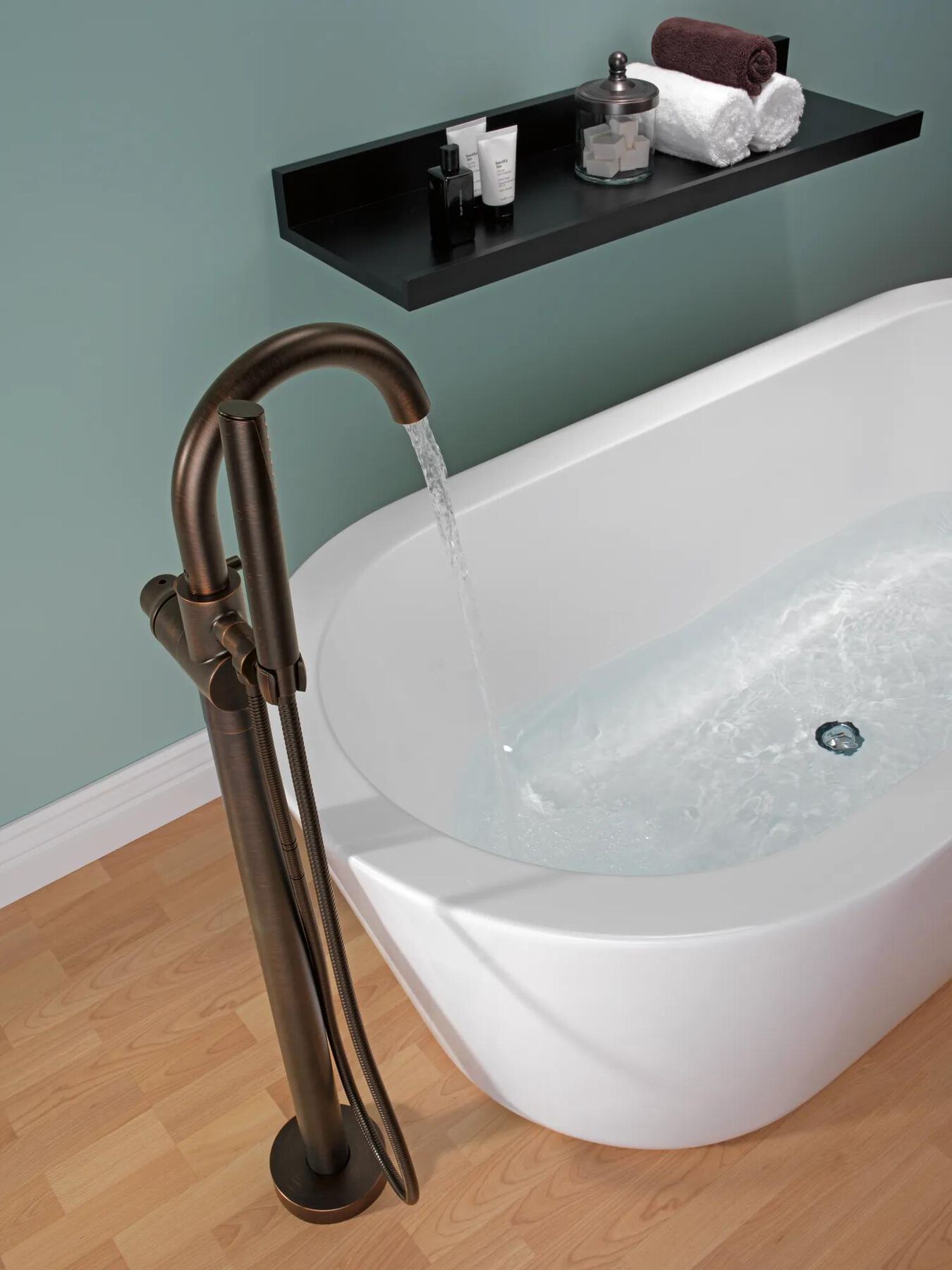 Contemporary Floor-Mount Tub Filler Trim (Recertified)