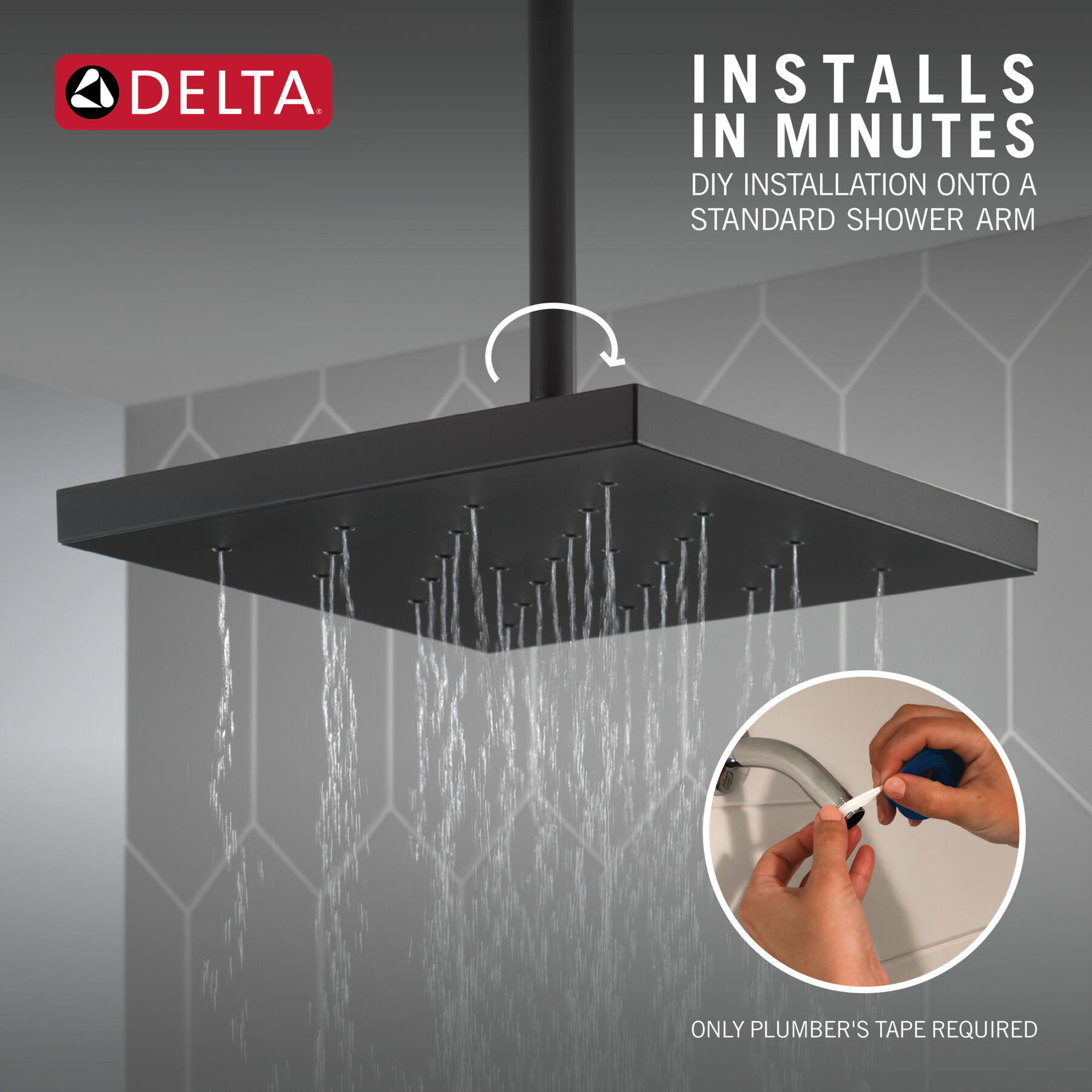 H2Okinetic&reg; Single Setting Shower Head with Ultrasoak&reg;