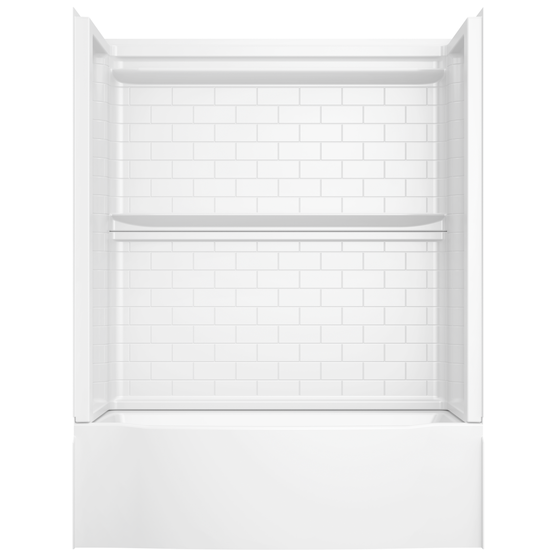 60x32 Alcove Bathtub with Tile Wall Bundle - Left Drain Curve