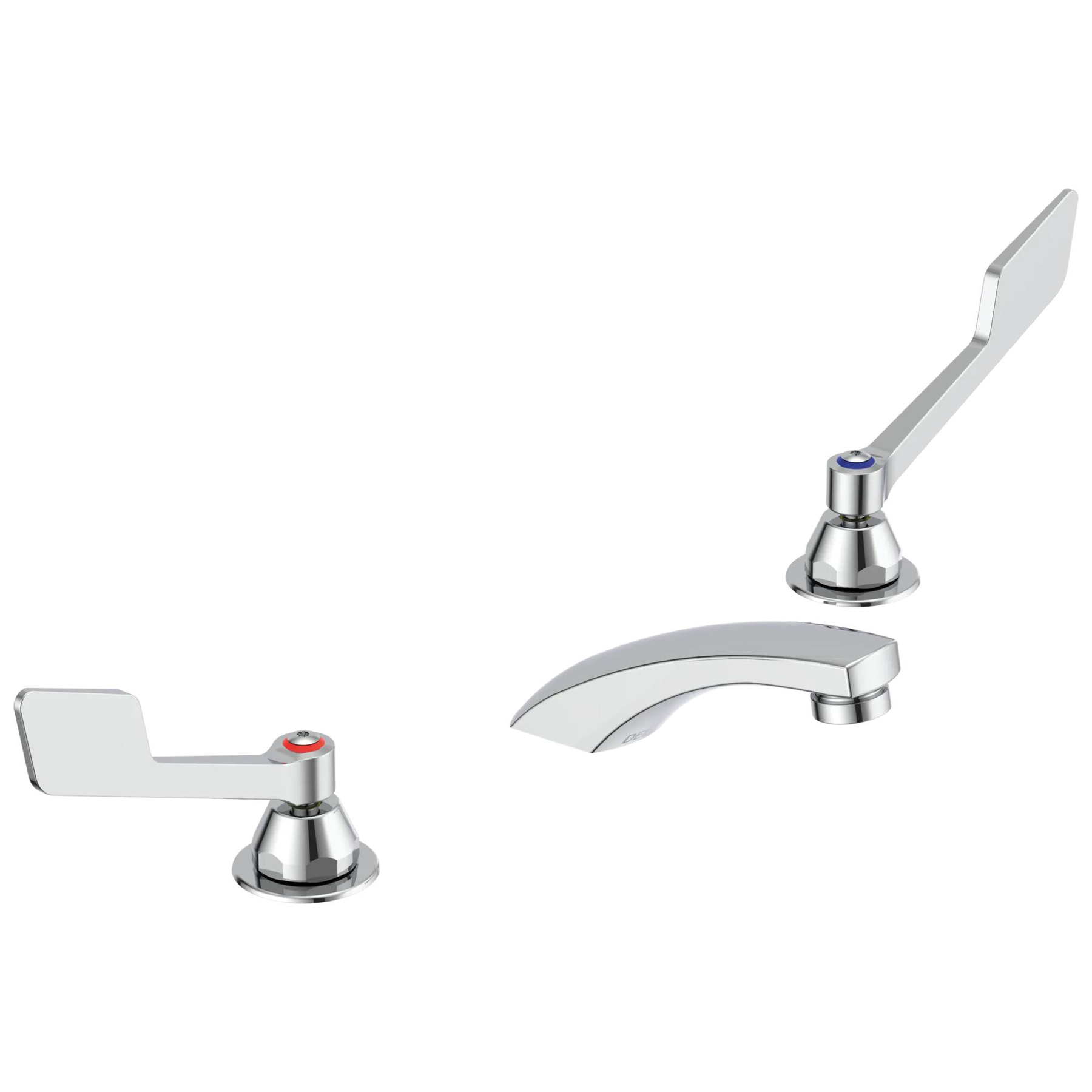 Two Handle Widespread Lavatory Faucet - Less Pop-Up