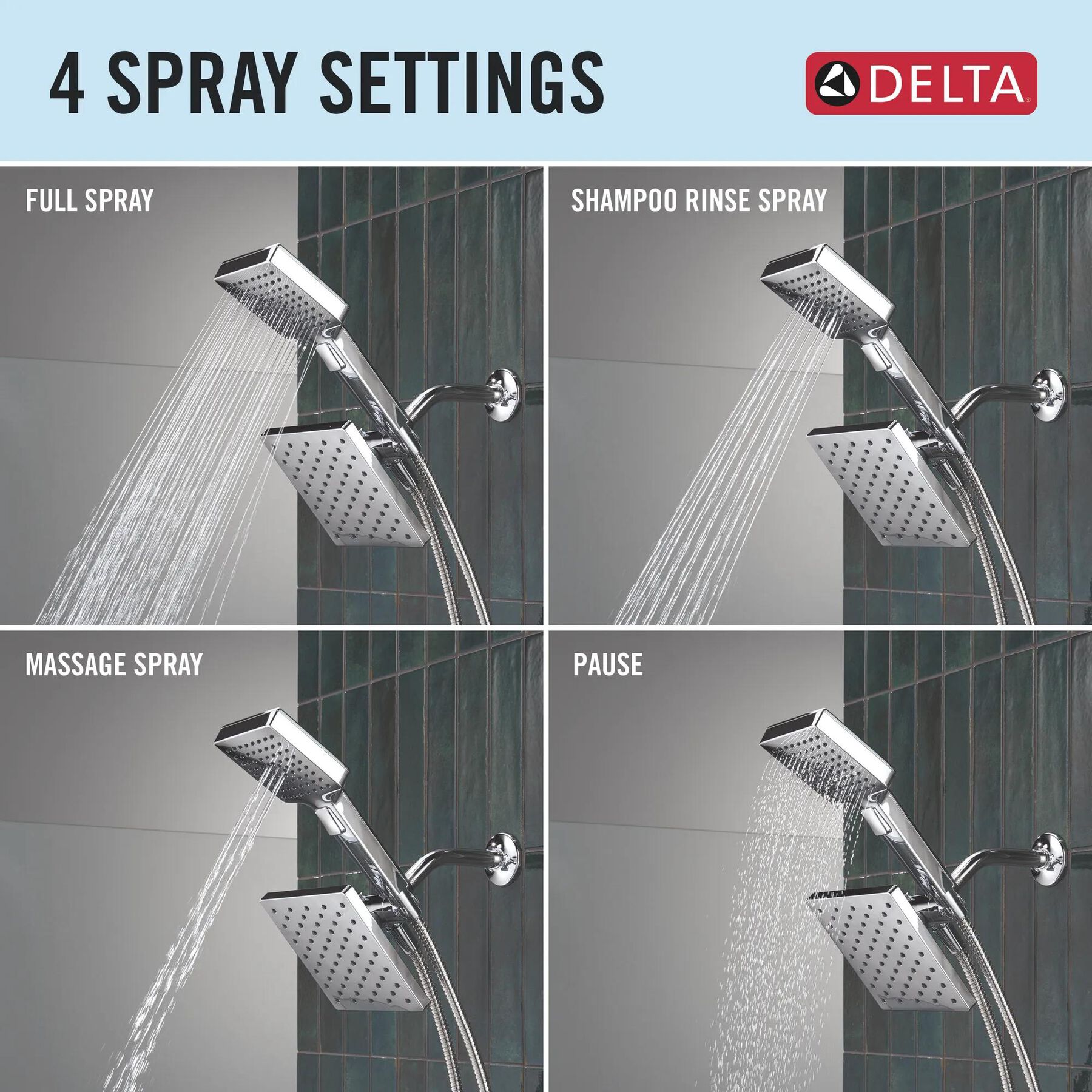Monitor 14 Series Shower Trim with 5-Setting Combination Showerhead Bundle