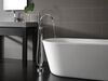 Contemporary Single Handle Floor Mount Tub Filler with Hand Shower