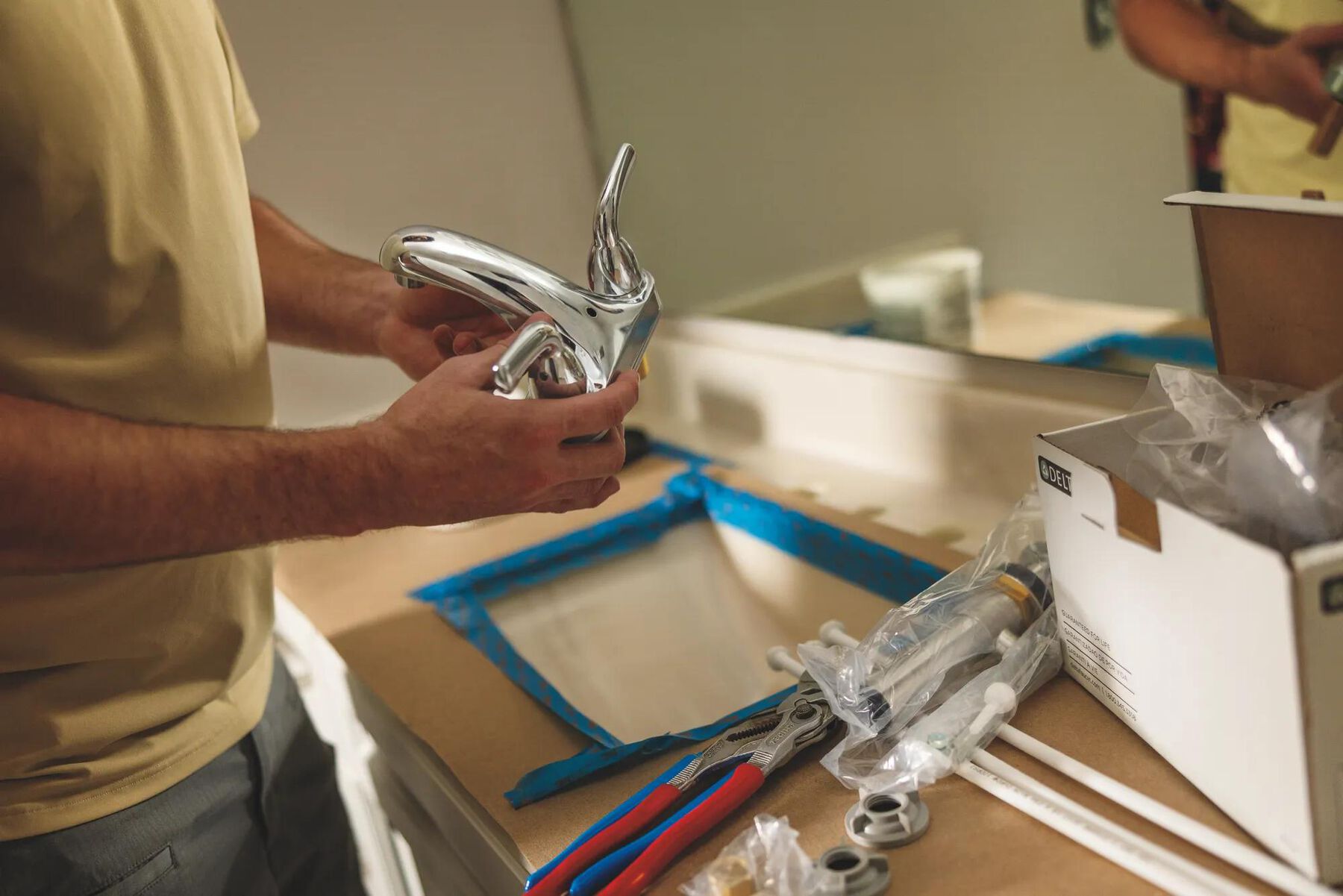 Two Handle Centerset Bathroom Faucet