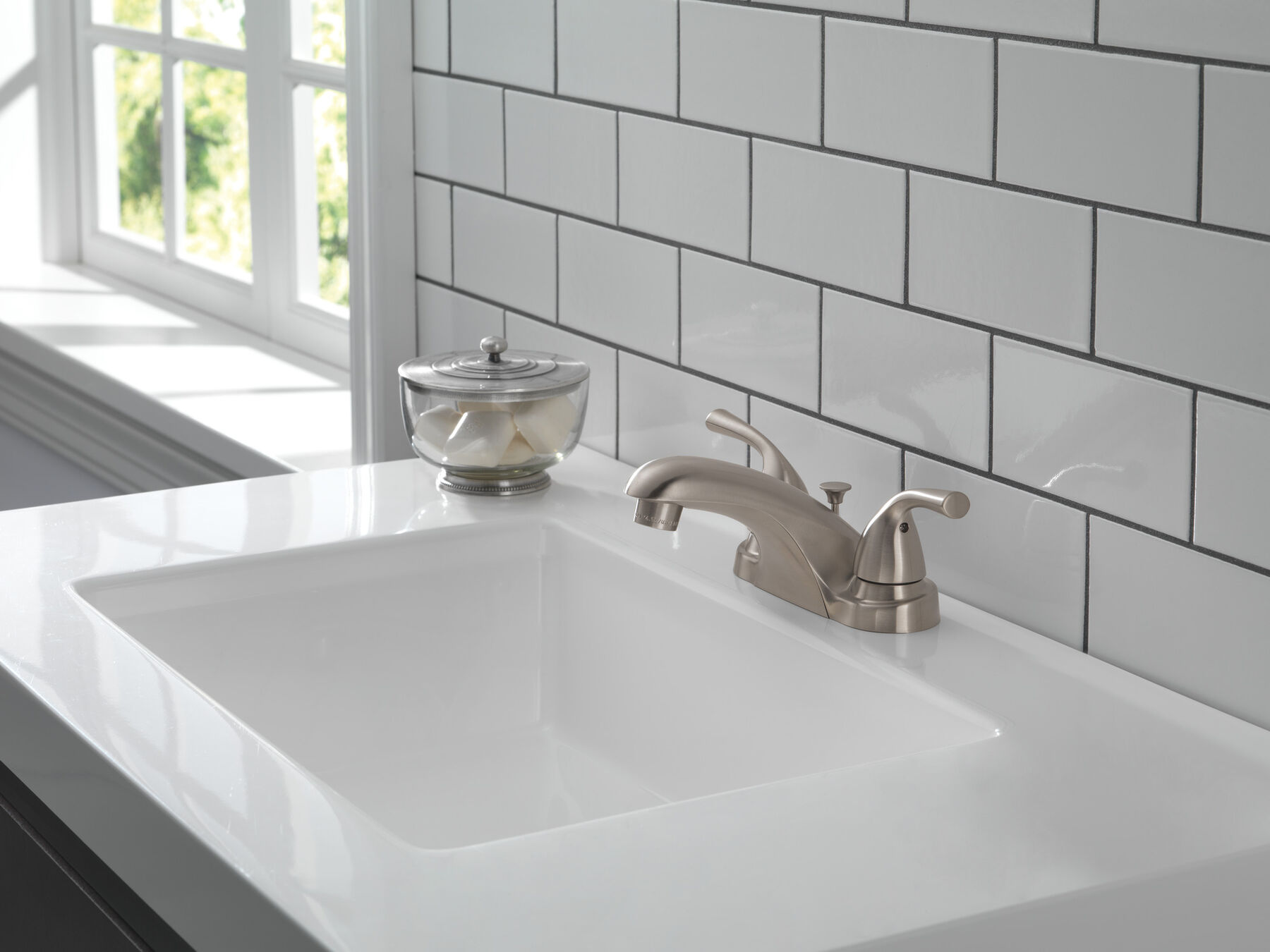 Two Handle Centerset Bathroom Faucet