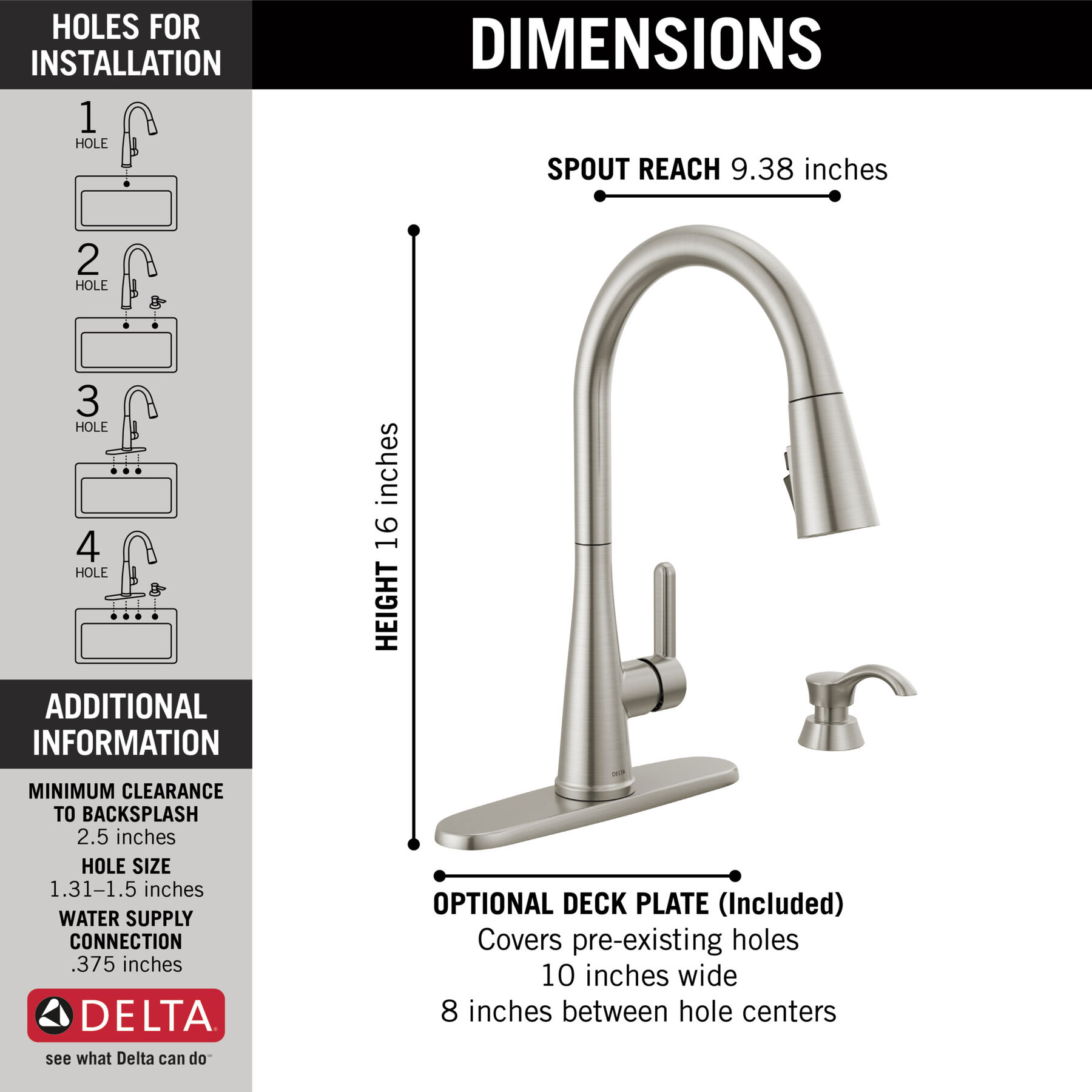 Single Handle Pull-Down Kitchen Faucet with Soap Dispenser and ShieldSpray&reg; Technology