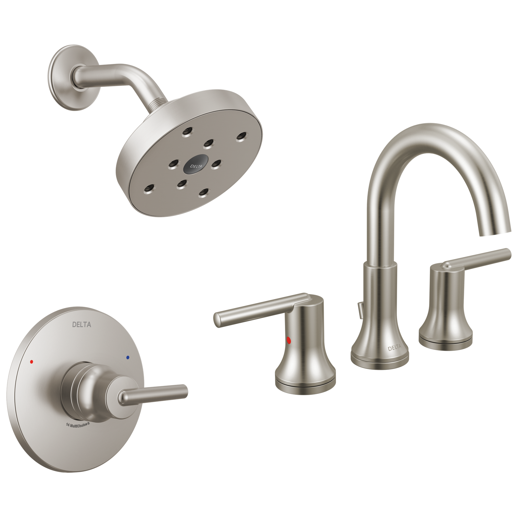 Widespread Lavatory Faucet with Shower Trim Bundle - 14 Series
