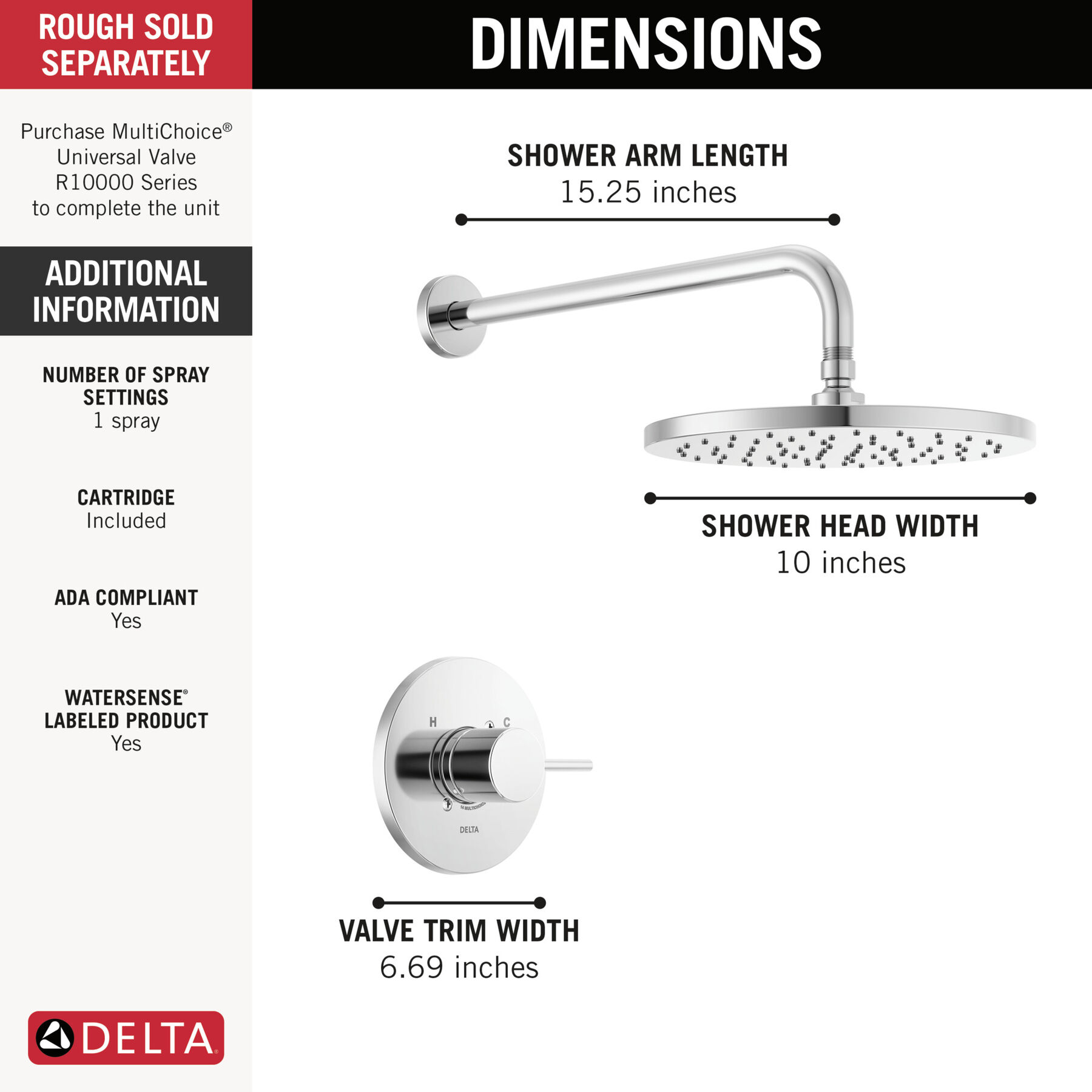 Monitor 14 Series Shower Trim