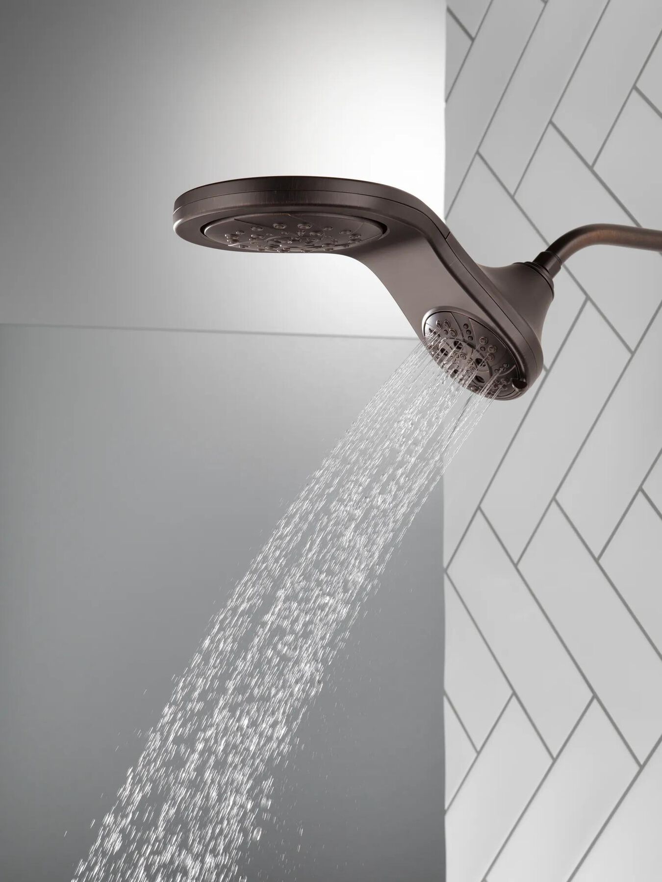 HydroRain&reg; H<sub>2</sub>Okinetic&reg; In2ition&reg; 5-Setting Two-in-One Shower