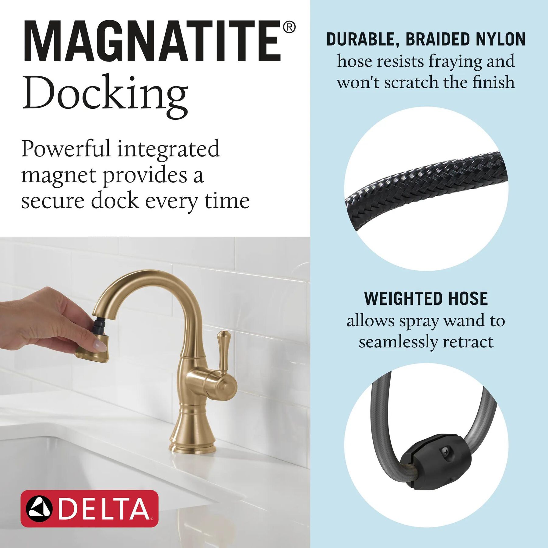Single Handle Pull Down Bathroom Faucet