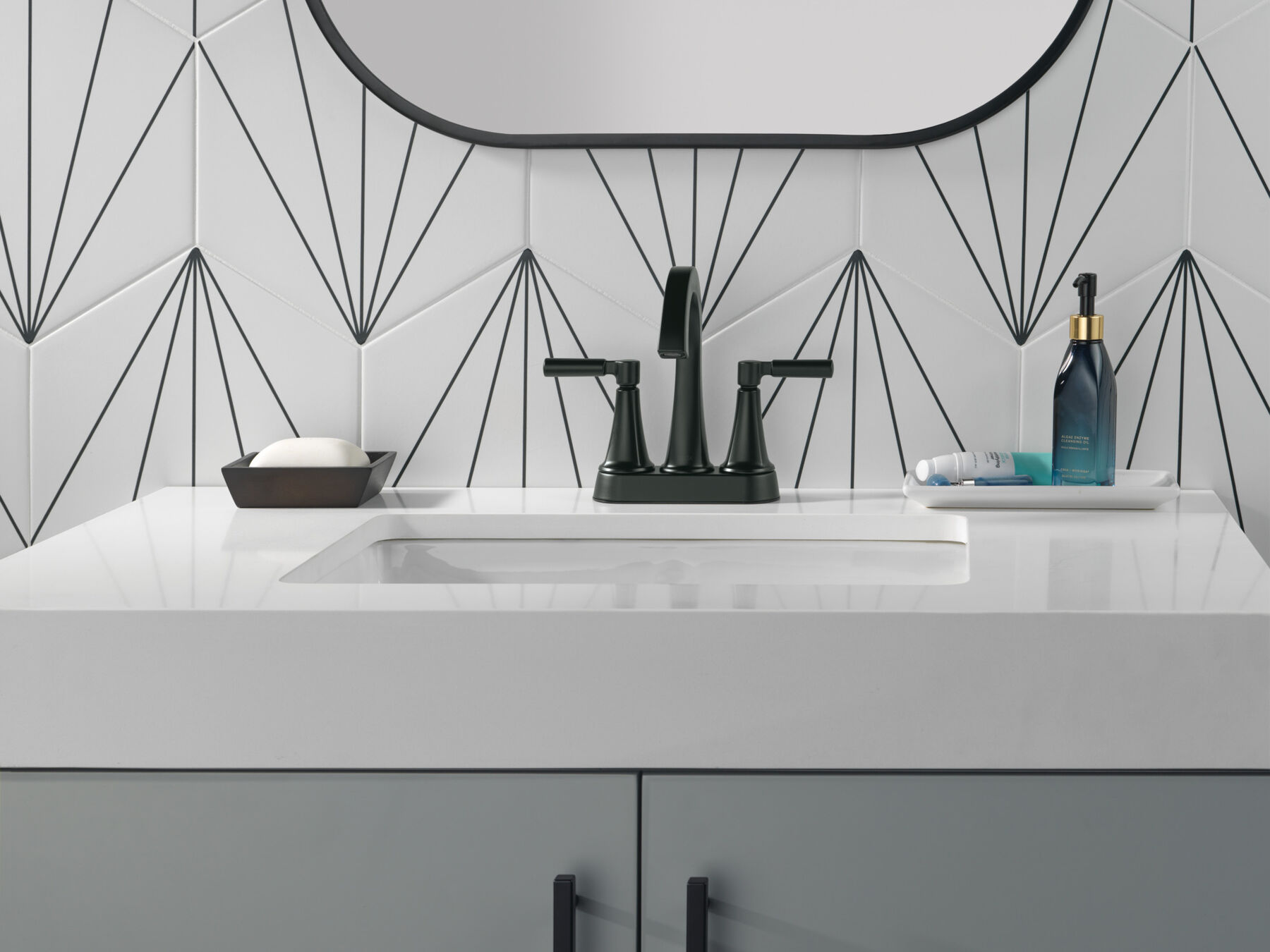 Two Handle Centerset Bathroom Faucet