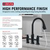 Two Handle Pull-Down Bridge Kitchen Faucet