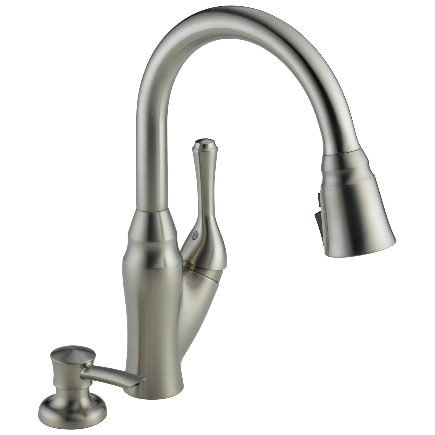 Single Handle Pull-Down Kitchen Faucet with Soap Dispenser and ShieldSpray&reg; Technology (Recertified)