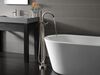 Single Handle Floor Mount Tub Filler Trim with Hand Shower