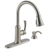 Single Handle Pull-Down Kitchen Faucet with Soap Dispenser and ShieldSpray&reg; Technology (Recertified)