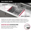30&rdquo; Stainless Steel Workstation Kitchen Sink Drop-In Undermount Single Bowl with WorkFlow&trade; Ledge and Accessories