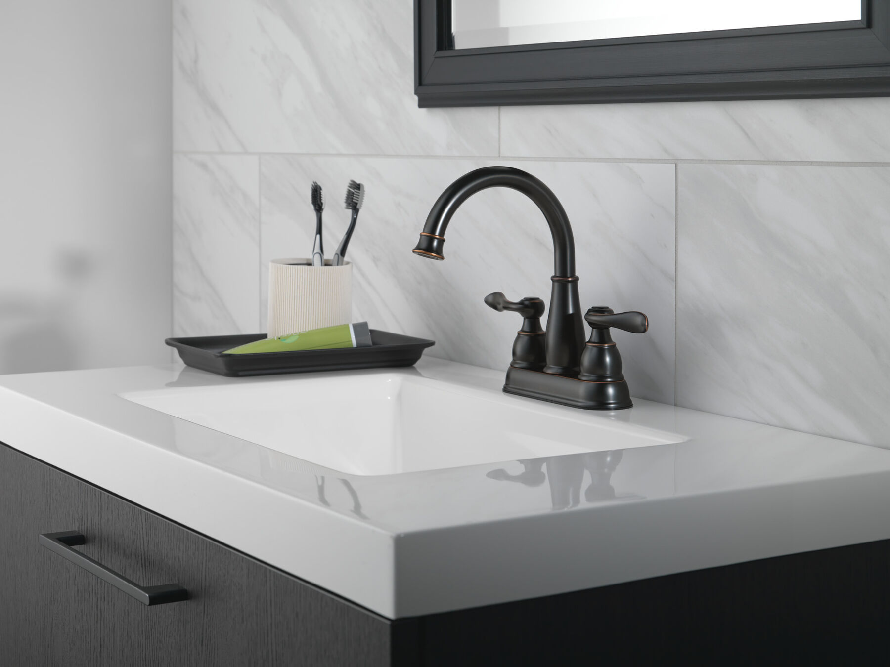 Two Handle Centerset Bathroom Faucet