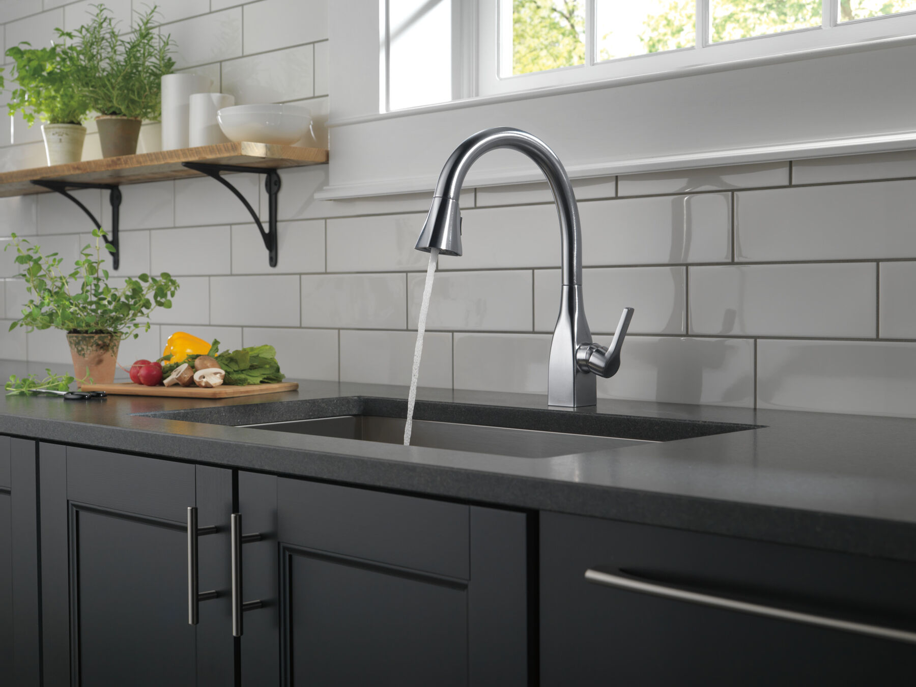 Single Handle Pull-Down Kitchen Faucet with ShieldSpray&reg; Technology (Recertified)