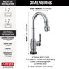 Single Handle Pull-Down Bar/Prep Faucet with Touch<sub>2</sub>O&reg; Technology