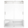 60x32 Alcove Shower Base with Door Bundle - Left Seat Center Drain Curve