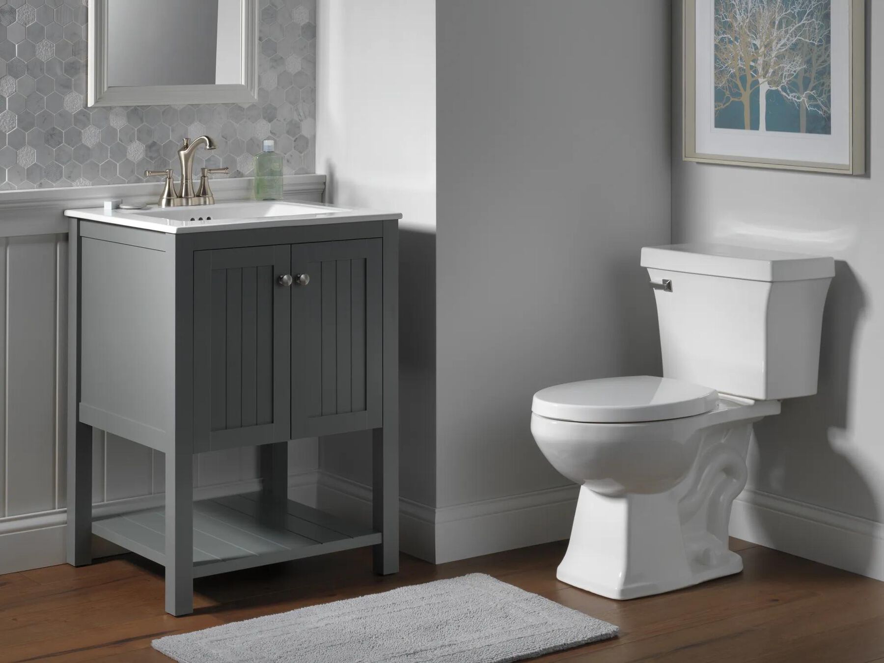 Two Handle Centerset Bathroom Faucet