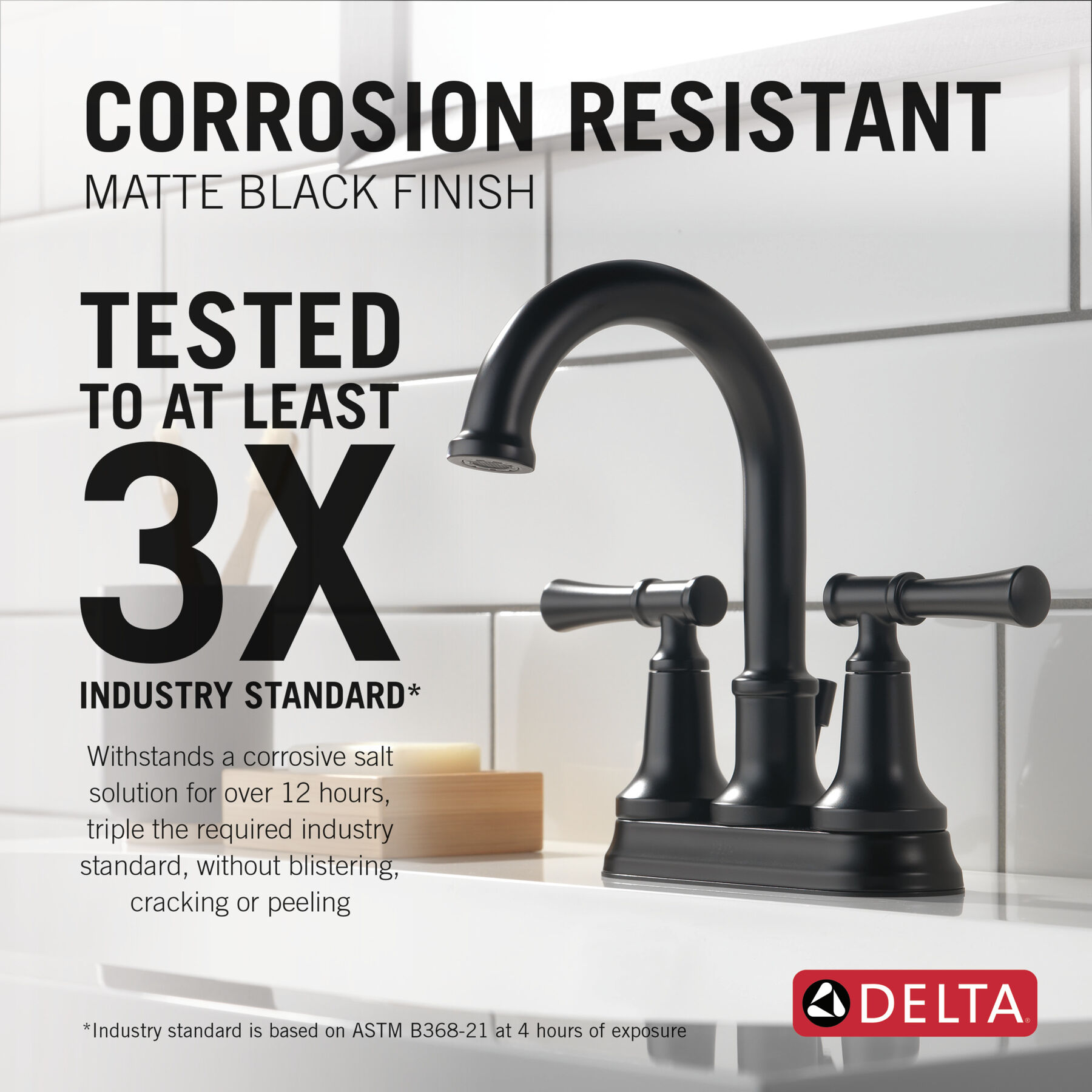 Centerset Lavatory Faucet with 14 Series Tub Shower Trim and Rough Bundle