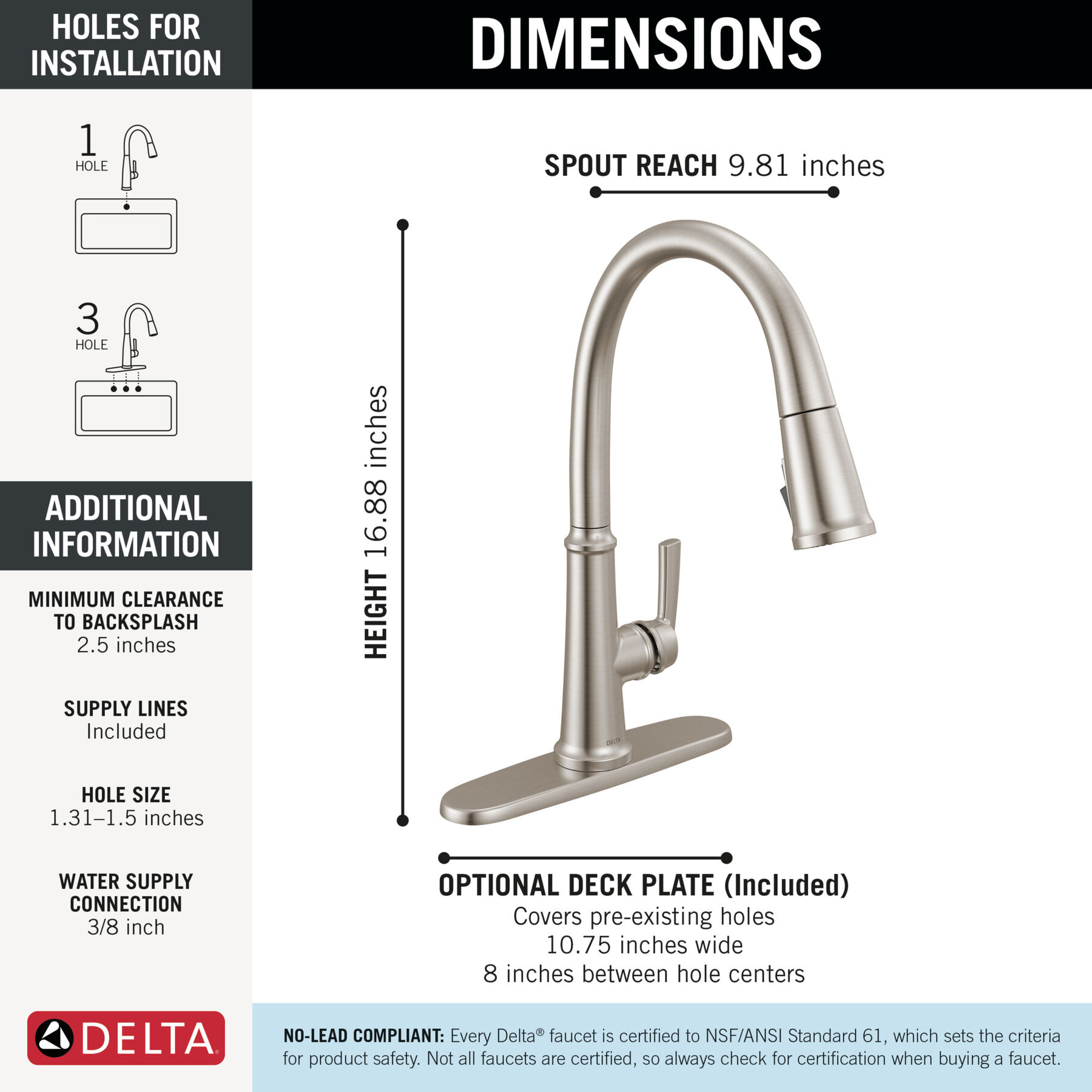 Single Handle Kitchen Pull-Down
