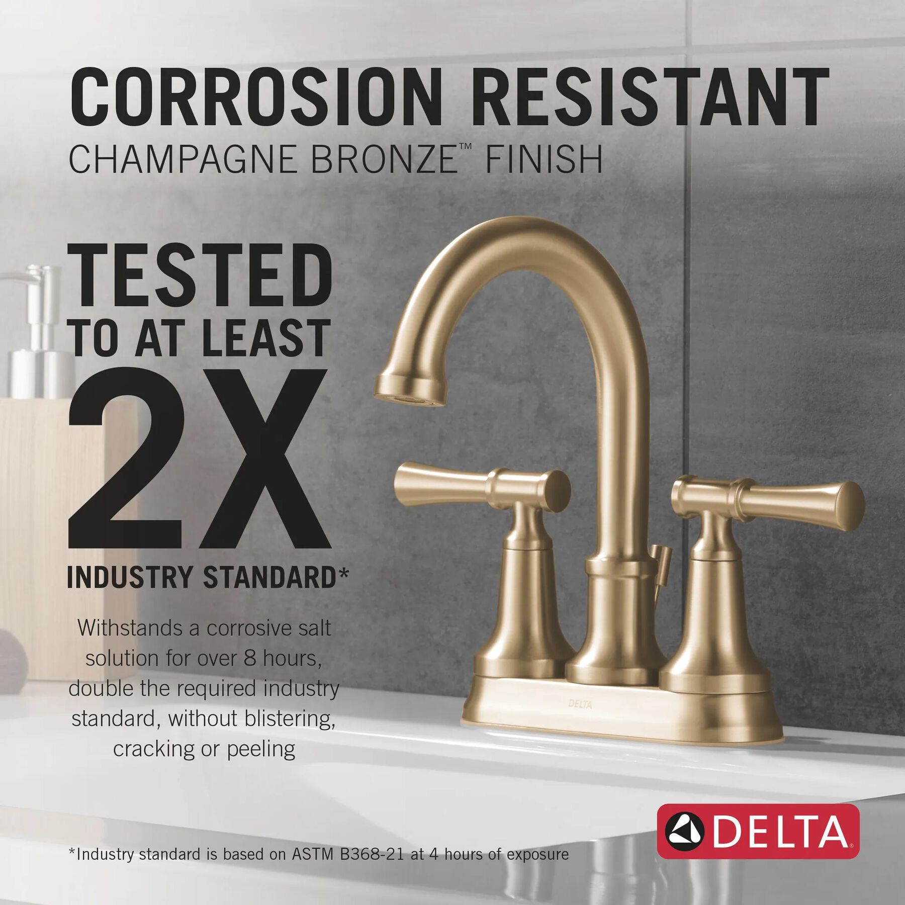 Centerset Lavatory Faucet with 14 Series Tub Shower Trim and Rough Bundle