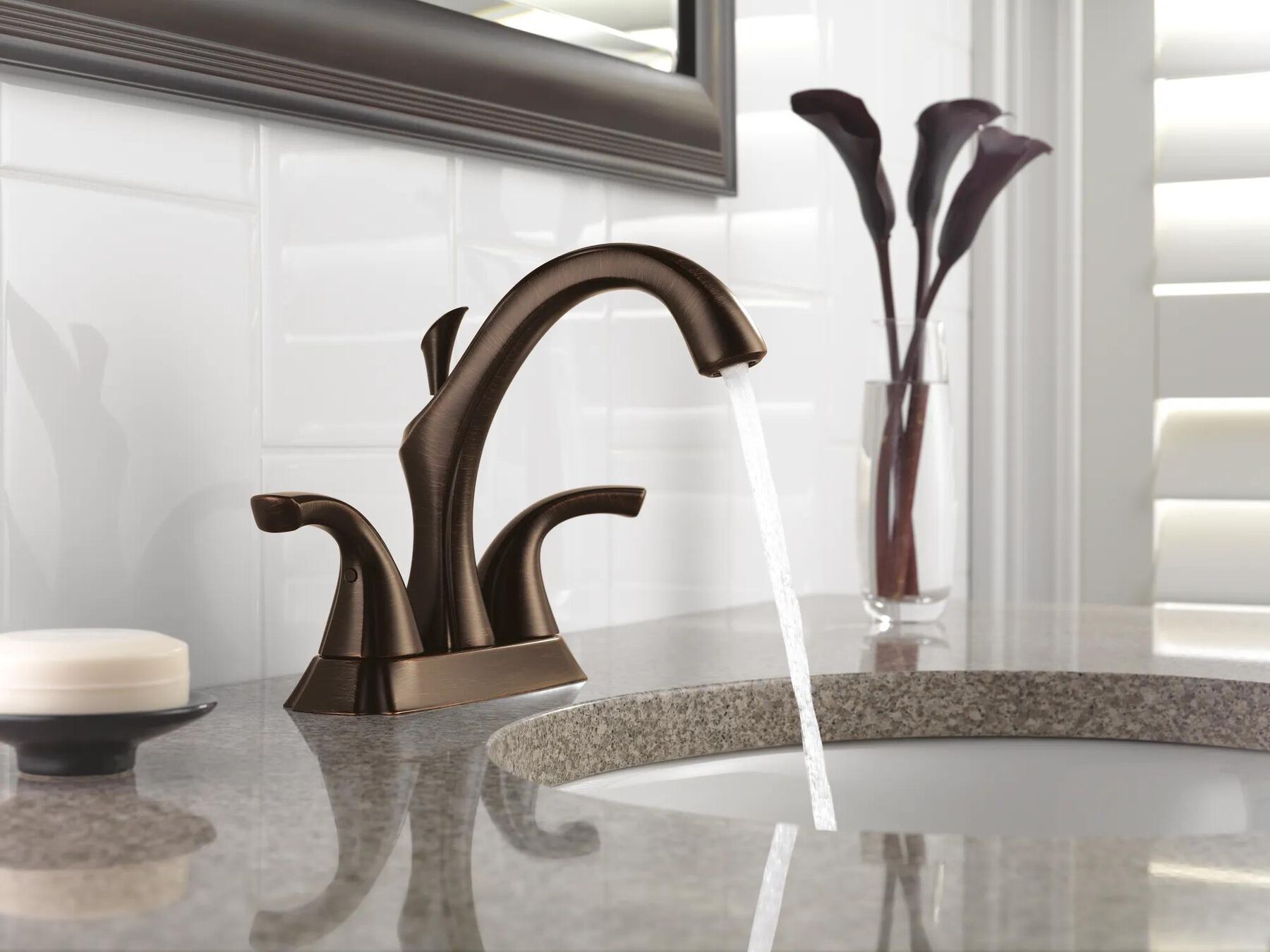 Two Handle Centerset Bathroom Faucet