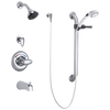 Universal Tub and Dual Shower Trim Diverter Hand Shower and Grab Bar