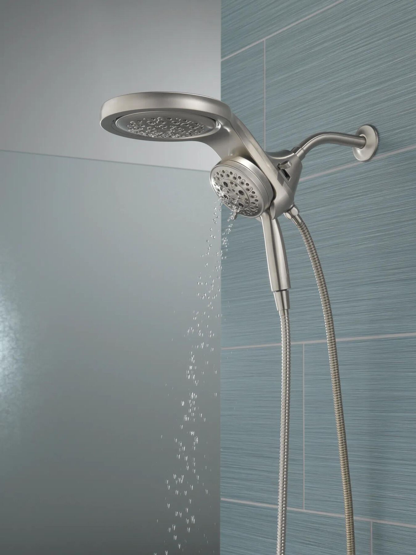 HydroRain&reg; H<sub>2</sub>Okinetic&reg; 5-Setting Two-in-One Shower Head