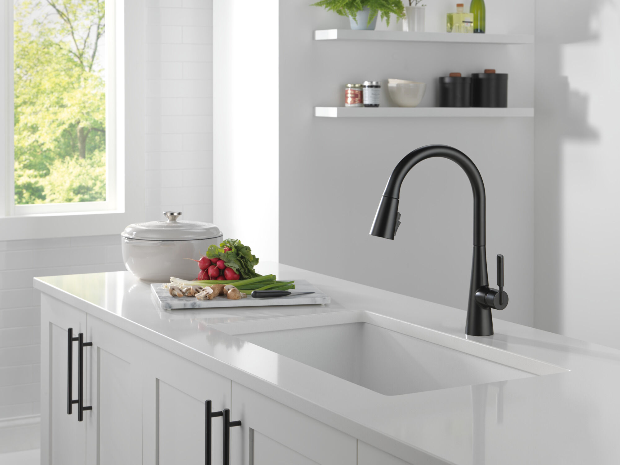 Single Handle Pull-Down Kitchen Faucet with ShieldSpray Technology
