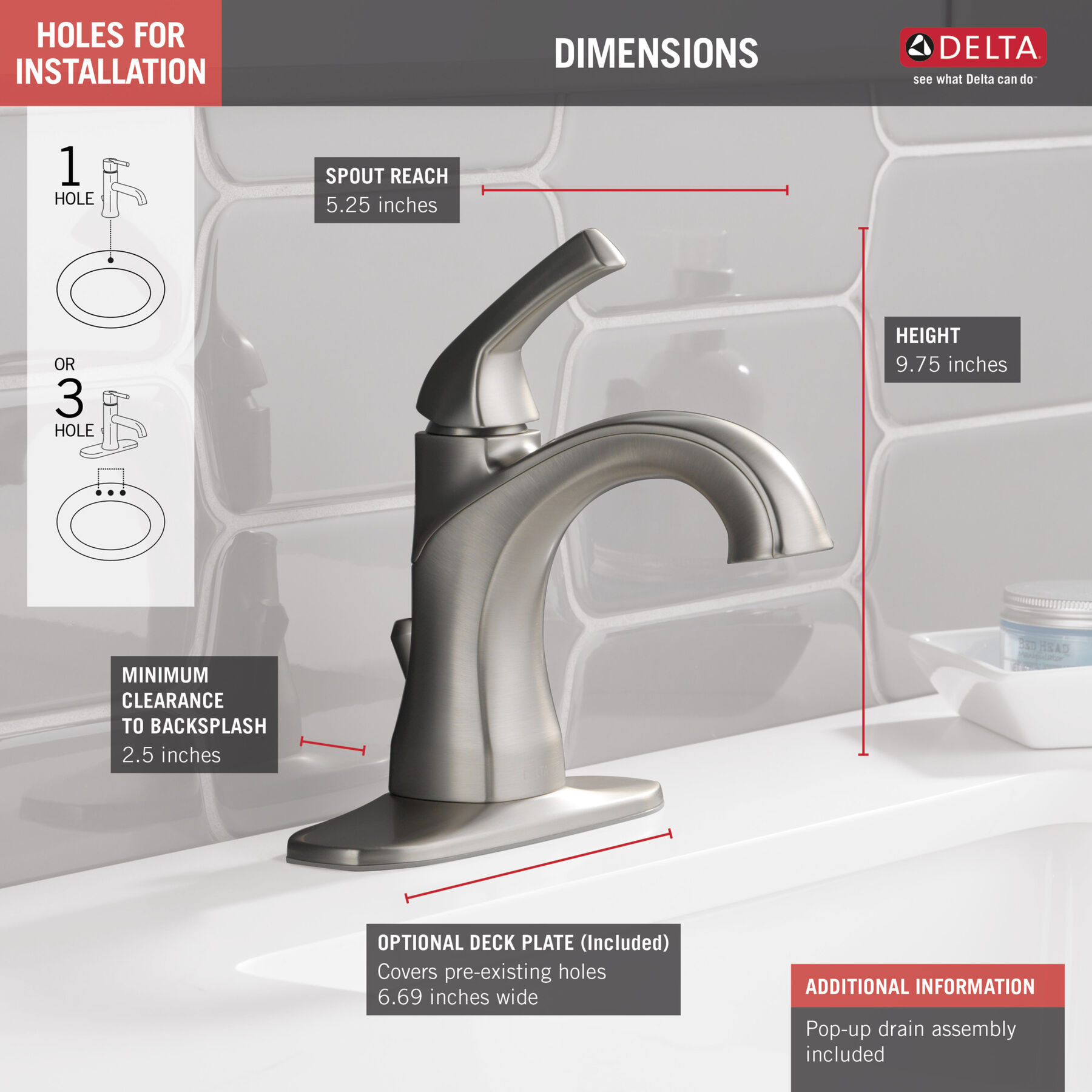 Single Handle Centerset Faucet (Recertified)