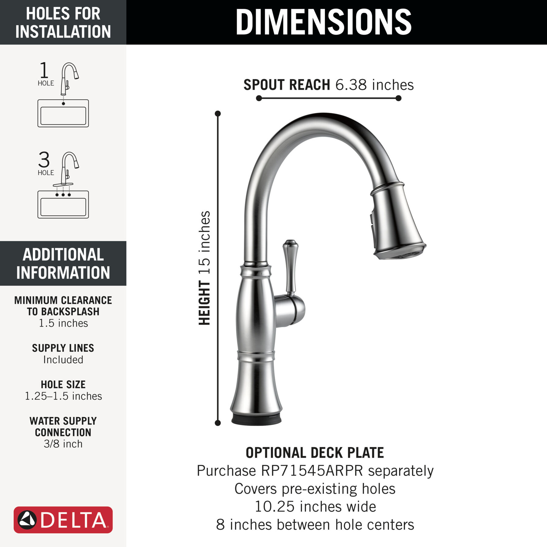 Touch<sub>2</sub>O&reg; Technology Kitchen Faucet with Touchless Technology