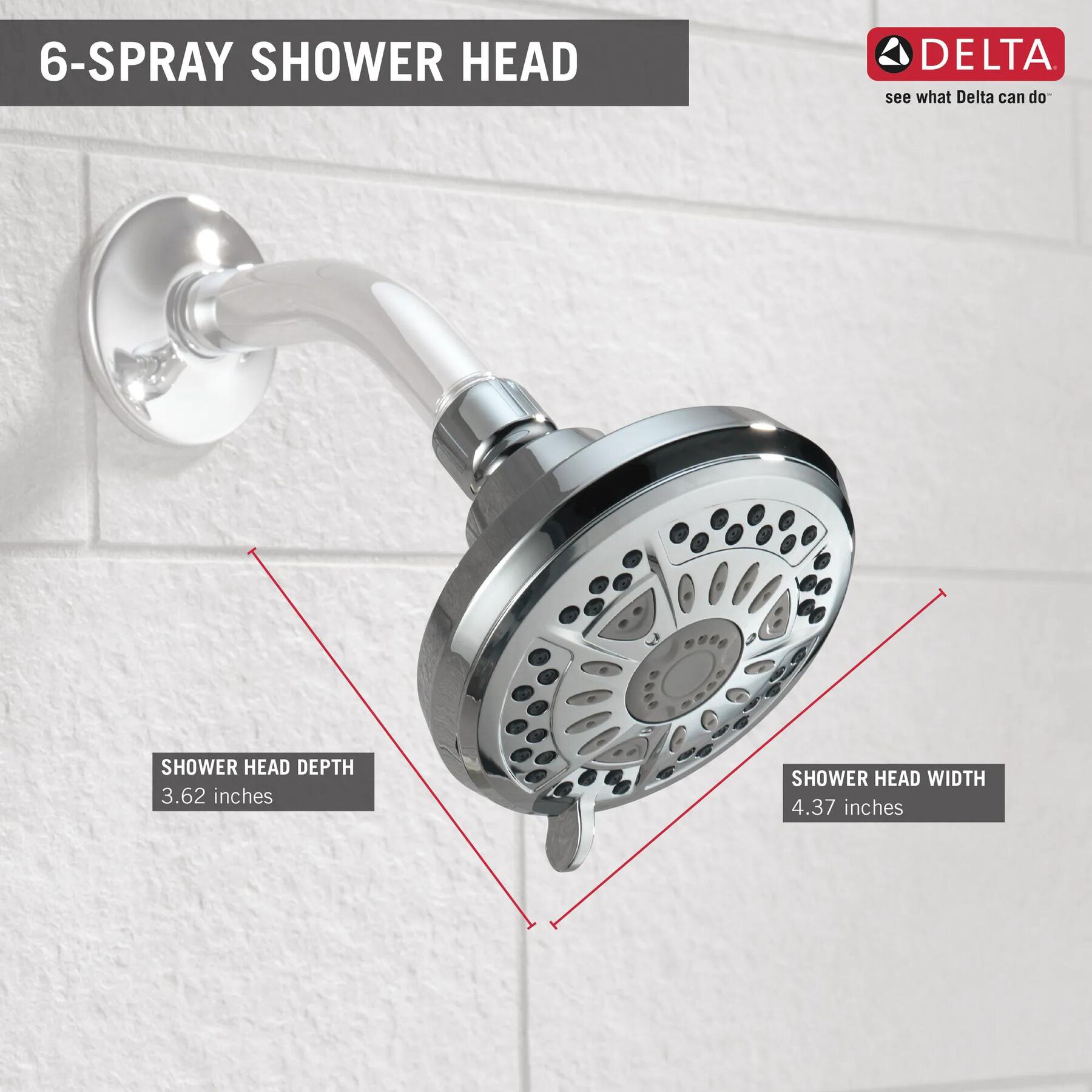 6-Setting Shower Head (Recertified)