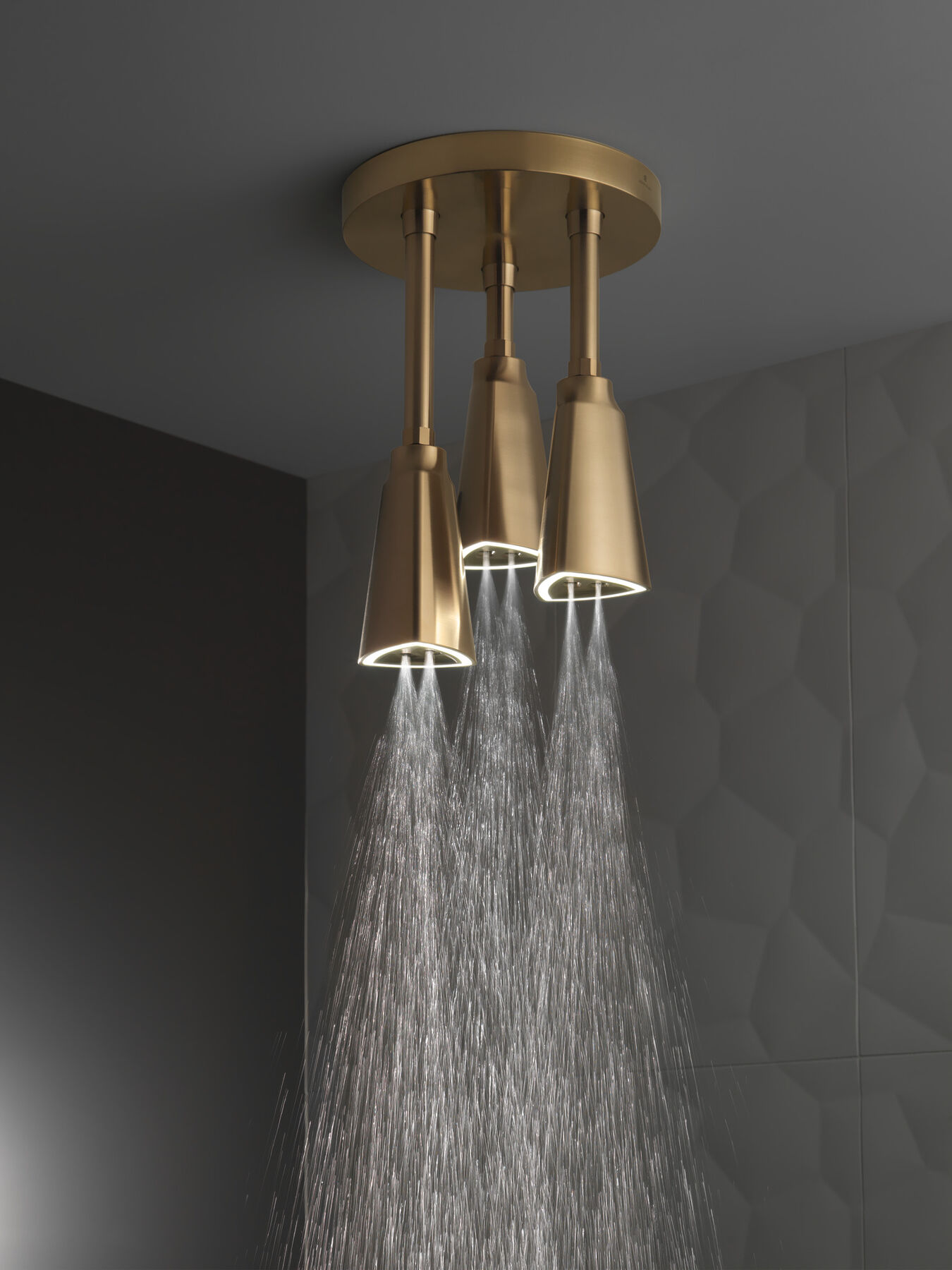 H<sub>2</sub>Okinetic&reg; Pendant Raincan Shower Head with LED Light
