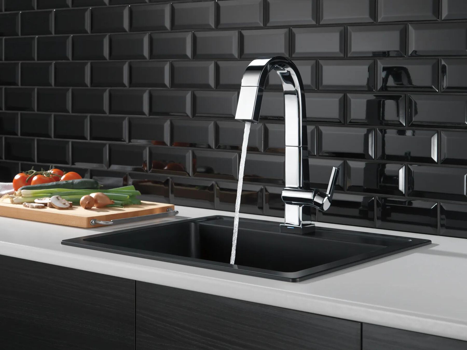 Single Handle Pull-Down Bar/Prep Faucet With Touch<sub>2</sub>O&reg; Technology