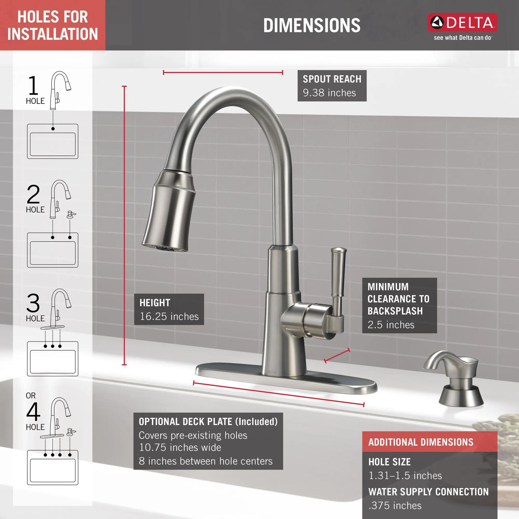 Single Handle Pull-Down Kitchen Faucet (Recertified)