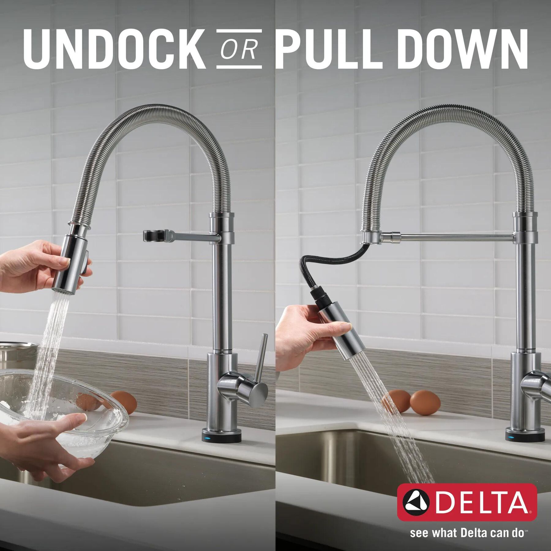 Single-Handle Pull-Down Spring Kitchen Faucet with Touch<sub>2</sub>O&reg; Technology (Recertified)