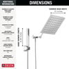 10 inch Raincan Shower Head & Hand Held Combo with Adjustable Extension Arm